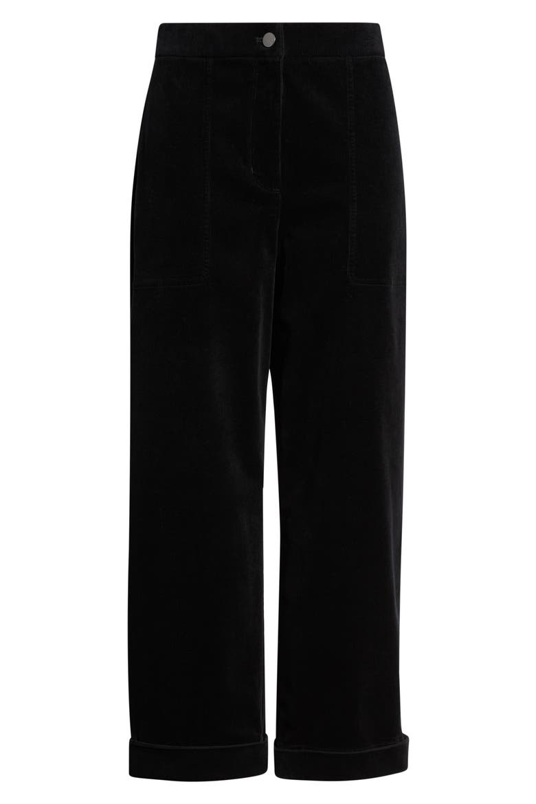 Straight Leg Ankle Pants, Alternate, color, BLACK
