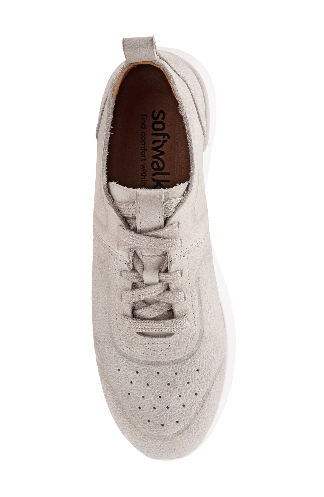 SoftWalk<sup>®</sup> Stella Sneaker, Alternate, color, Light Grey Nubuck