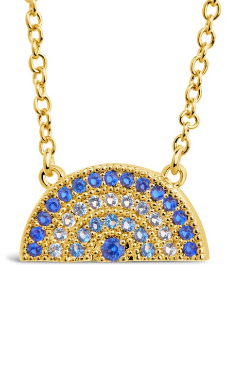 Sterling Forever Shades Of Rainbow Cubic Zirconia Pendant Necklace In Gold