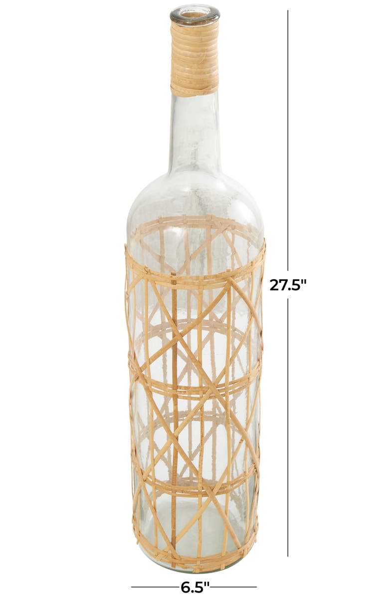 GINGER BIRCH STUDIO Rattan Wrap Glass Vase, Alternate, color, 