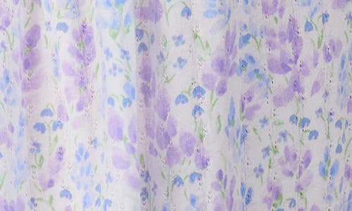Eileen West Floral Sleeveless Ballet Cotton Lawn Nightgown In White