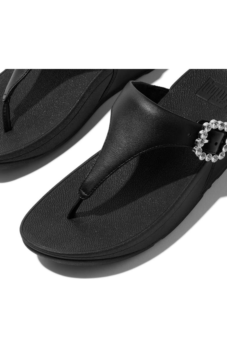 FitFlop Lulu Crystal-Buck le Toe-Post, Alternate, color, All Black