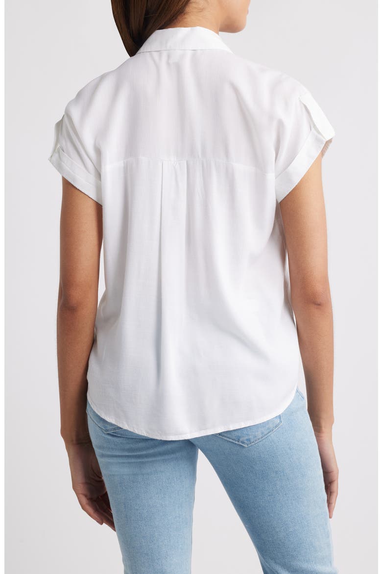 Delta Short Sleeve Button-Up Shirt, Alternate, color, WHITE