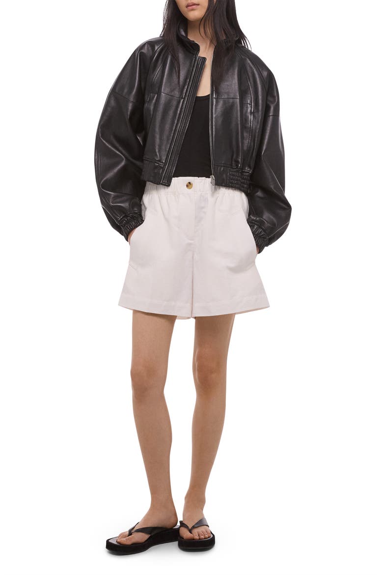 Cotton & Linen Shorts, Alternate, color, WHITE