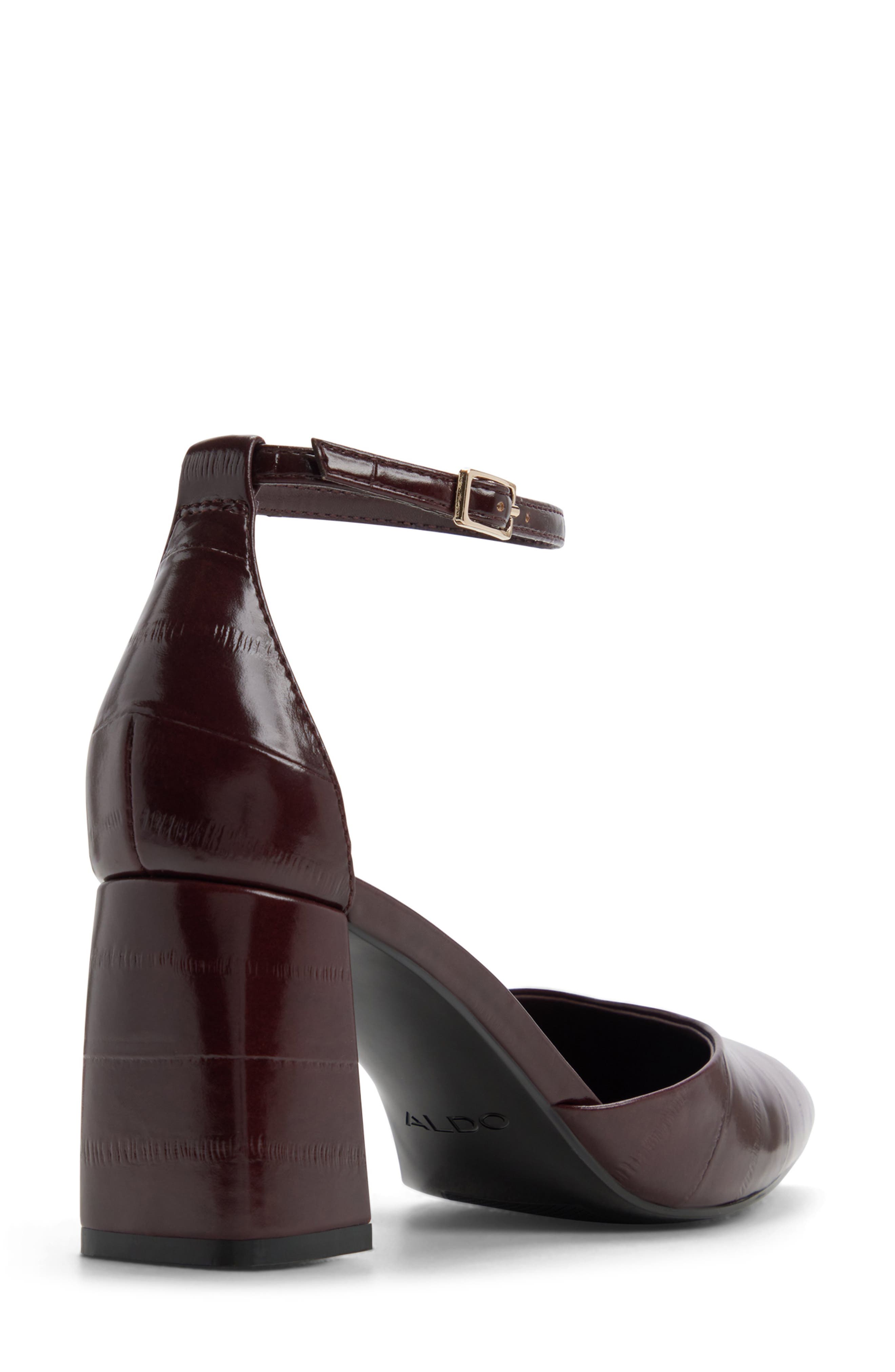 Jan Ankle Strap Pointed Toe Pump, Alternate, color, OPEN RED