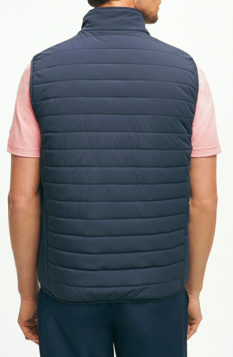 Brooks Brothers Out Quilted Water Repellent Insulated Vest, Alternate, color, Navy Blazer