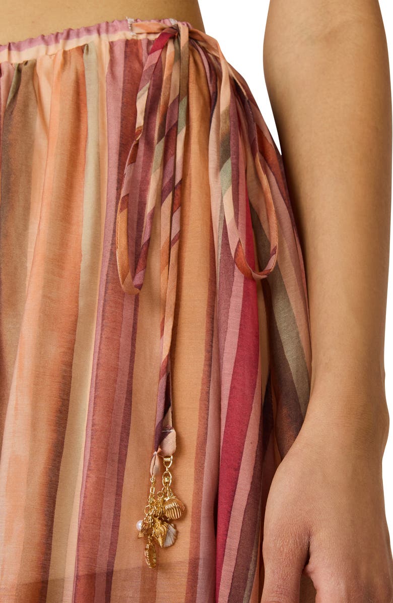 Steve Madden Shilloh Stripe Midi Skirt, Alternate, color, Stripe Multi