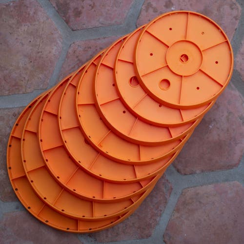Bloem Ups A Daisy Round Planter Lift Insert 12 Inch Orange In Orange