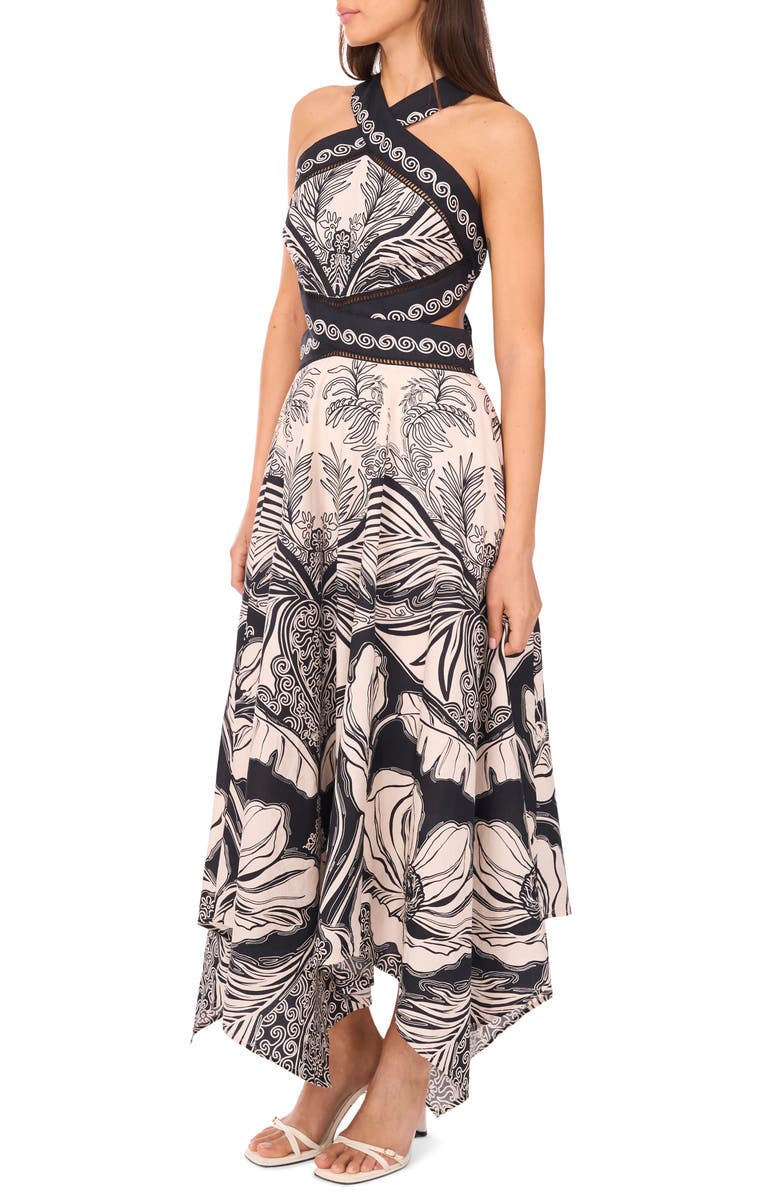 Parker The Fergie Cotton Halter Maxi Dress, Alternate, color, Rich Black