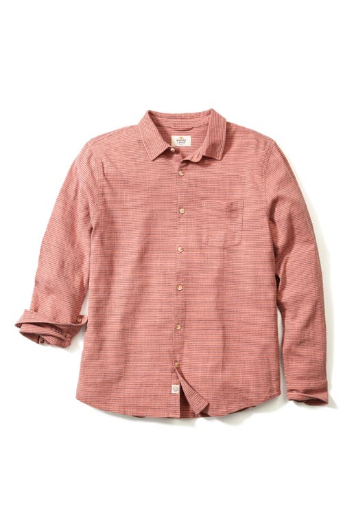 Marine Layer Slim Fit Stripe Stretch Selvage Button-up Shirt In Pink
