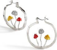 Mint & Lily Boho Mushroom Hoop Earrings