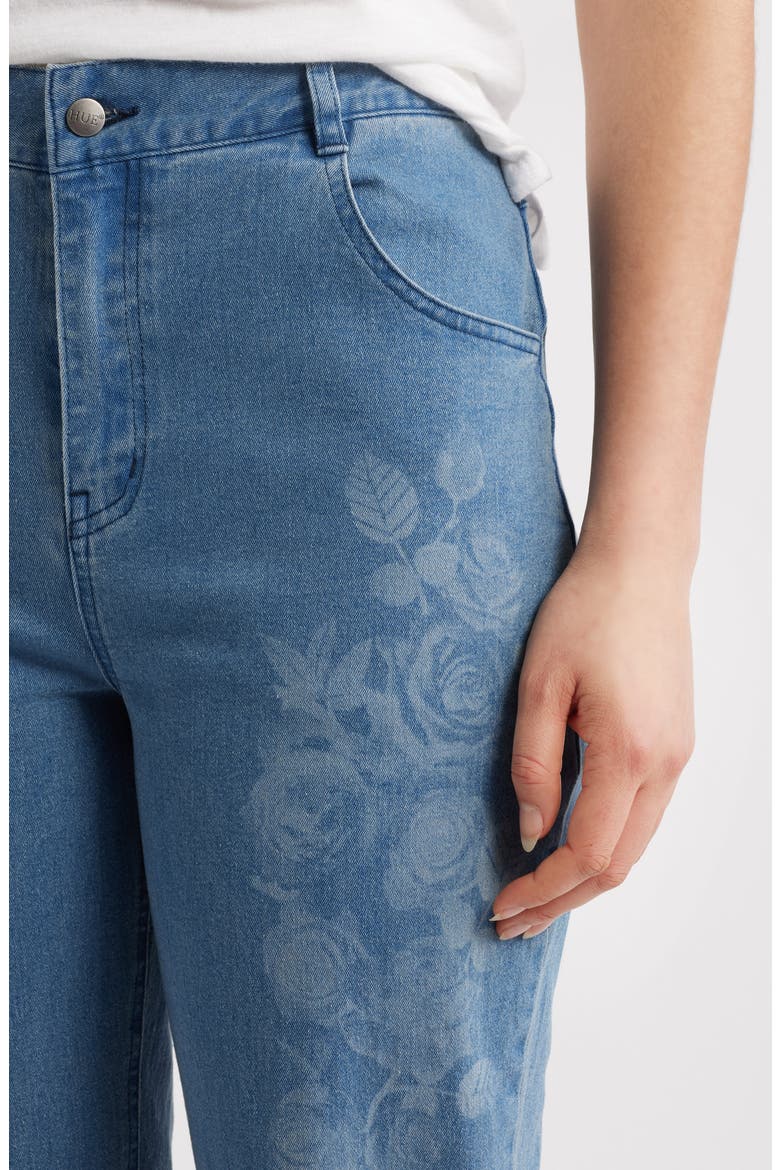 Emma Floral Baby Bootcut Jeans, Alternate, color, MEDIUM WASH