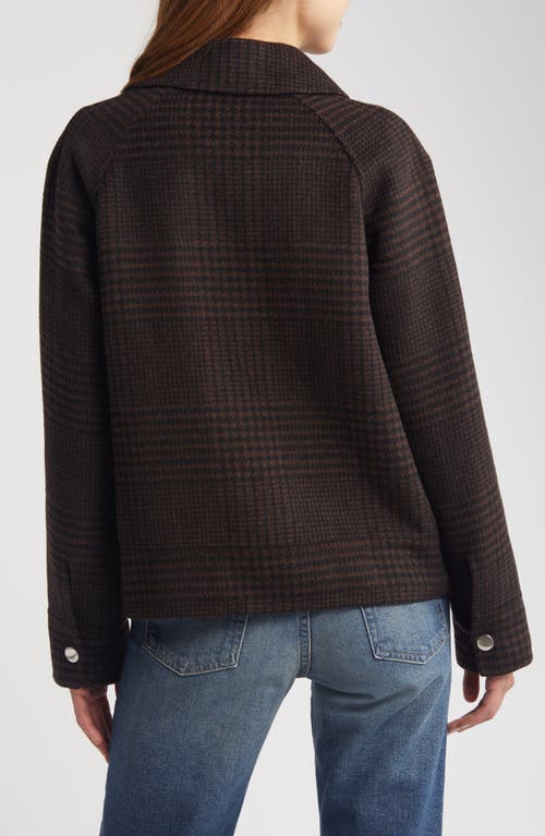 Rails Cheyenne Houndstooth Zip Jacket In Espresso Houndstooth