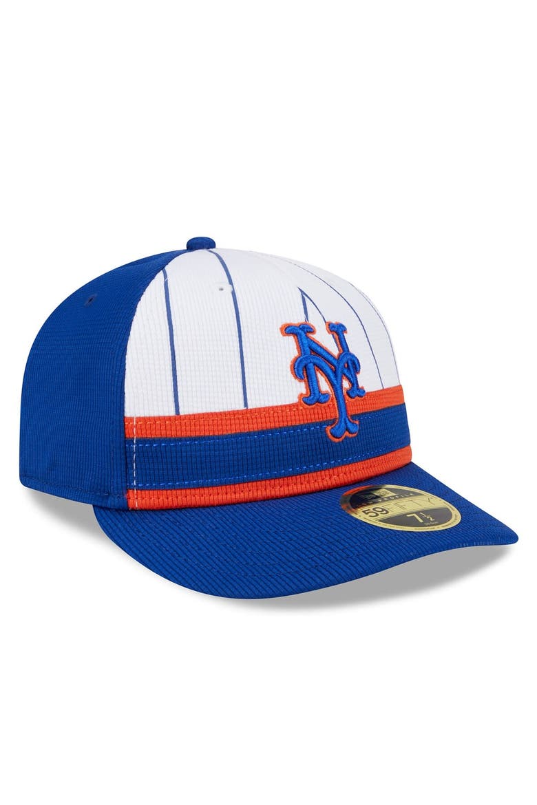Men's New Era  White New York Mets 2024 Batting Practice Low Profile 59FIFTY Fitted Hat, Alternate, color, White