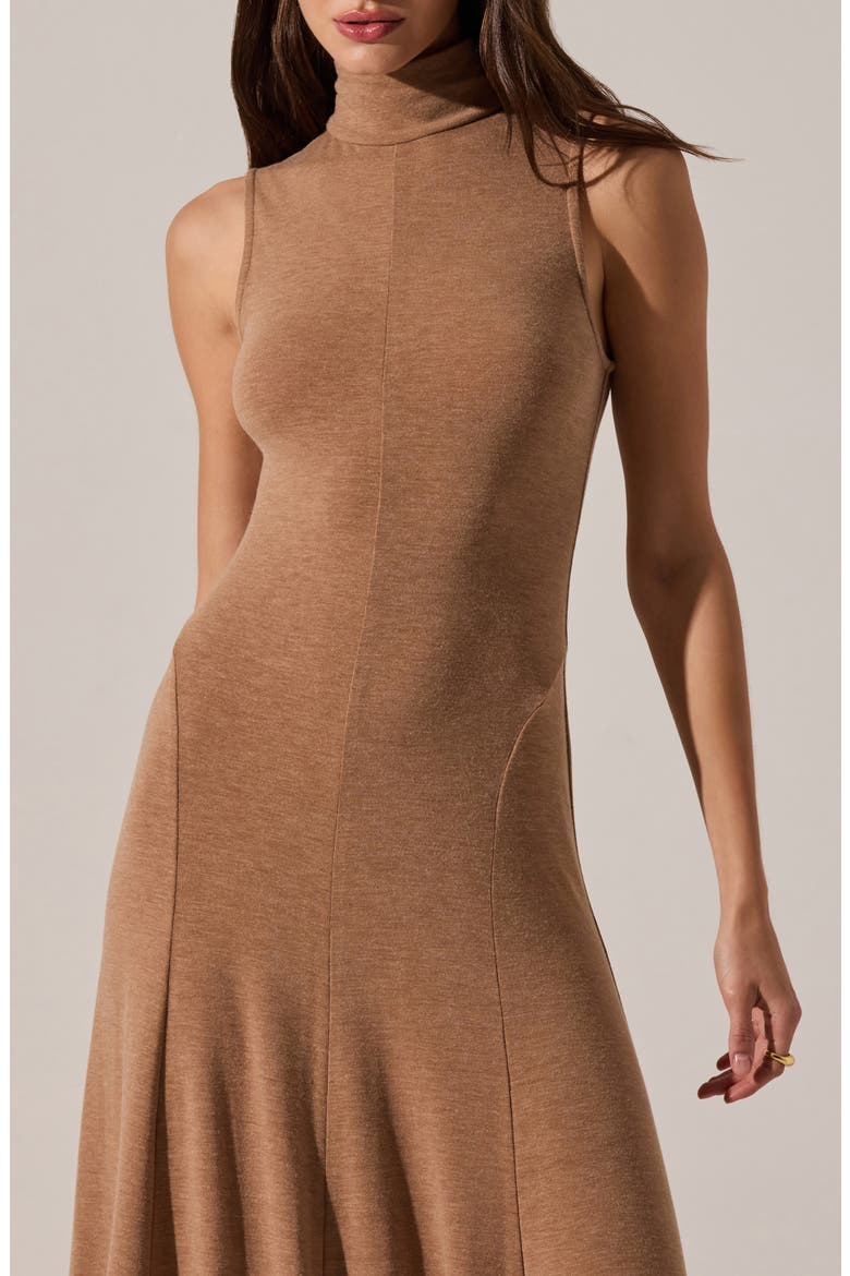 Haylie Turtleneck Knit Dress, Alternate, color, KHAKI