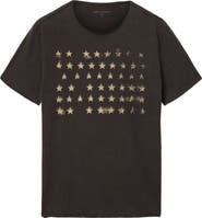 John Varvatos Stars Raw Edge Graphic T-Shirt