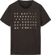 John Varvatos Stars Raw Edge Graphic T-Shirt