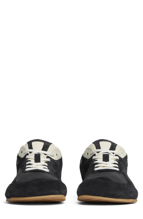 Bottega Veneta Black Suede And Nylon Orbit Flash Sneakers In Blue
