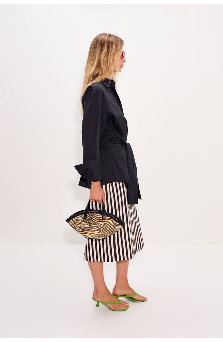 SIMONMILLER Inna Poplin Top in Black, Alternate, color, Black