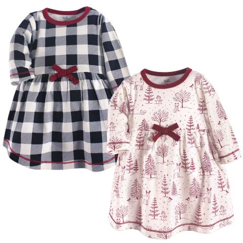 Comfortable Organic Long-Sleeve Dress 2 Pack (Toddler, Little Kid & Big Kid)