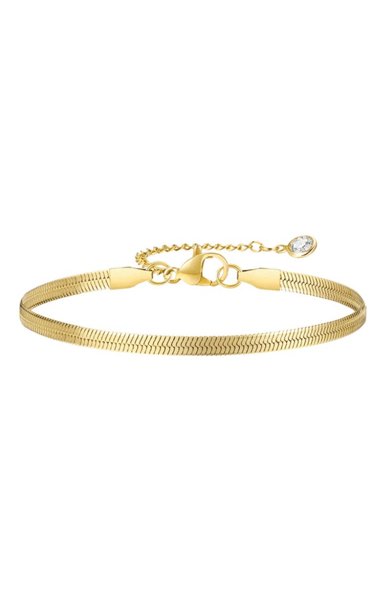 Hollywood Sensation Chic Adjustable Gold Snake Chain Bracelet, Main, color, Gold