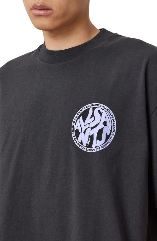 Allsaints Distortion Graphic T-shirt In Black