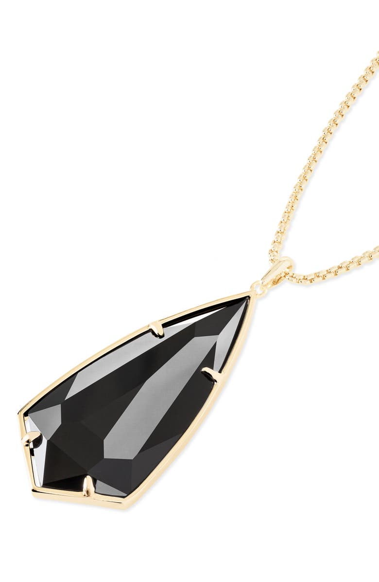 Kendra Scott 'Carole' Long Semiprecious Stone Pendant Necklace, Alternate, color, 