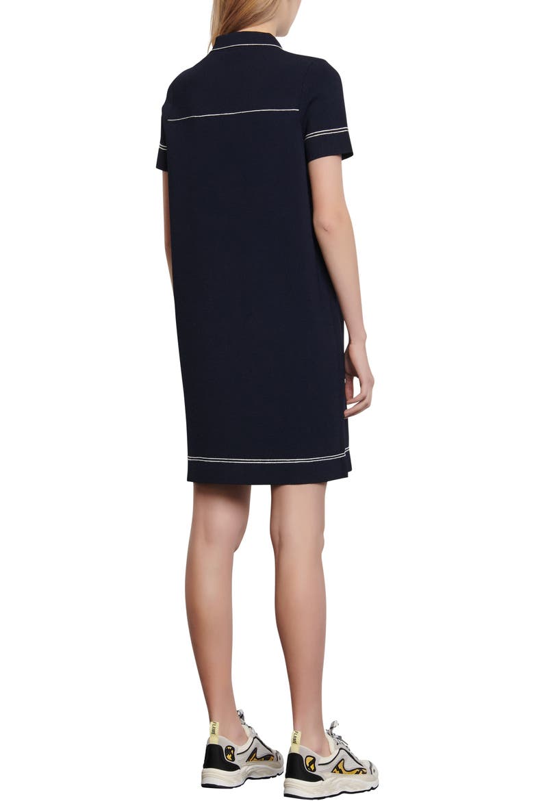 Ralphi Topstitched Shirtdress, Alternate, color, NAVY