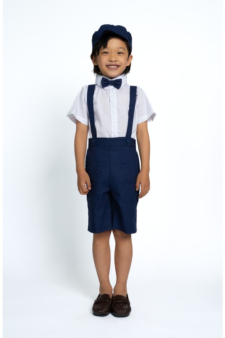 Kids' Eton 5-Piece Linen Set, Alternate, color, Indigo