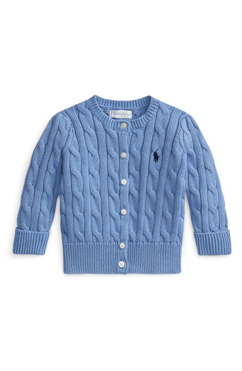 Cable Knit Button-Up Sweater