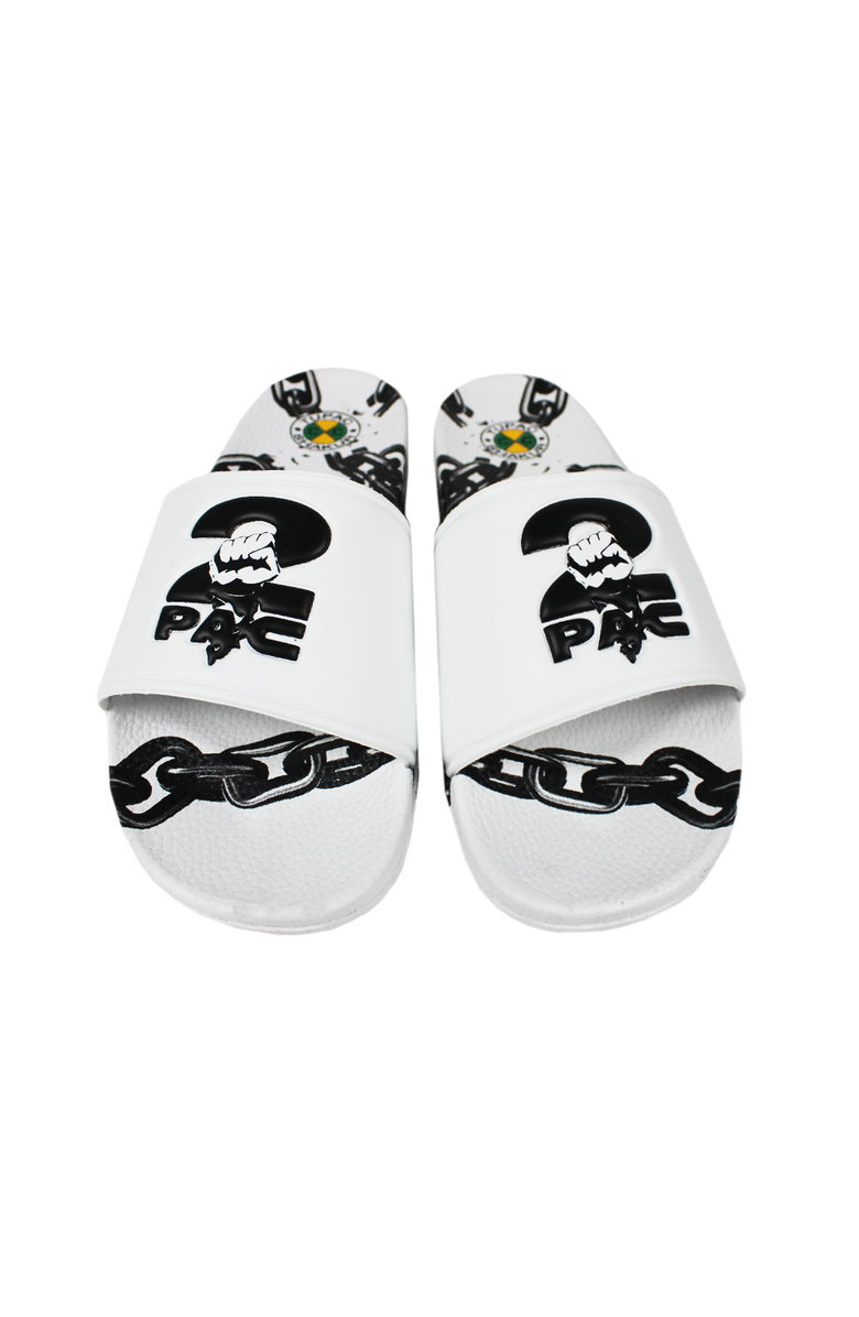 Cross Colours 2Pac Chain Slides, Main, color, White