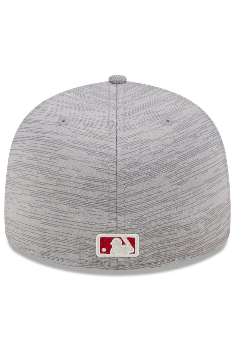 Men's New Era  Gray Los Angeles Angels 2024 Clubhouse Low Profile 59FIFTY Fitted Hat, Alternate, color, Heather Gray