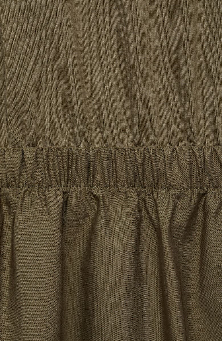 MANGO Cotton Knit A-Line Dress, Alternate, color, Khaki Green