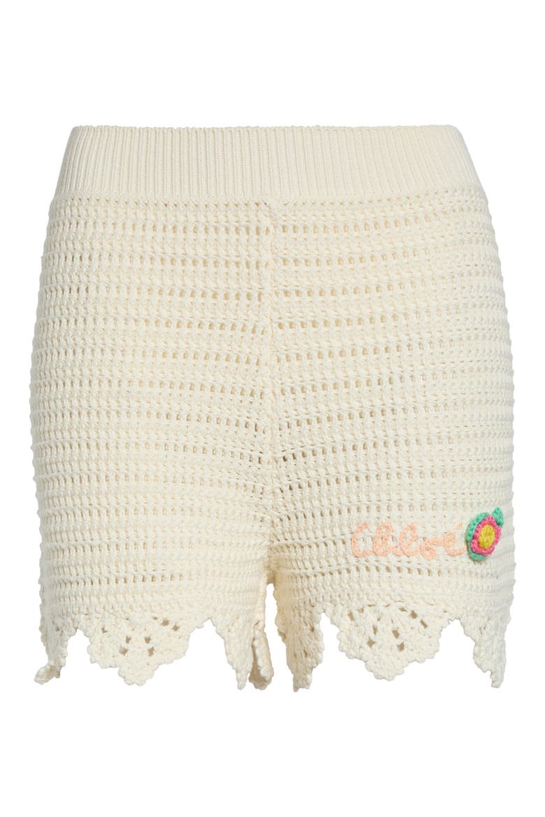 Organic Cotton Crochet Shorts, Alternate, color, ICONIC MILK