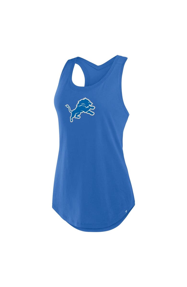 FANATICS Women's Fanatics Blue Detroit Lions Iron Fan Tank Top, Alternate, color, 