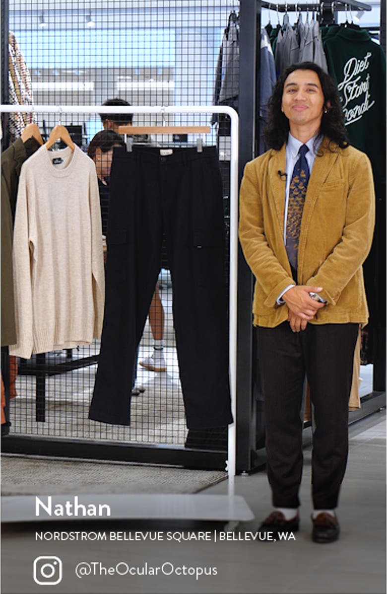 Ivan Flat Front Stretch Cotton & Viscose Cargo Pants, sales video thumbnail