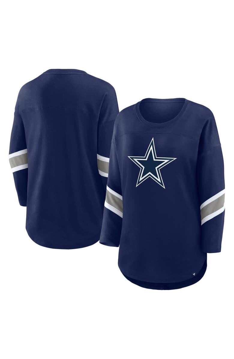 FANATICS Women's Fanatics  Navy Dallas Cowboys Redzone 3/4-Sleeve T-Shirt, Main, color, Navy