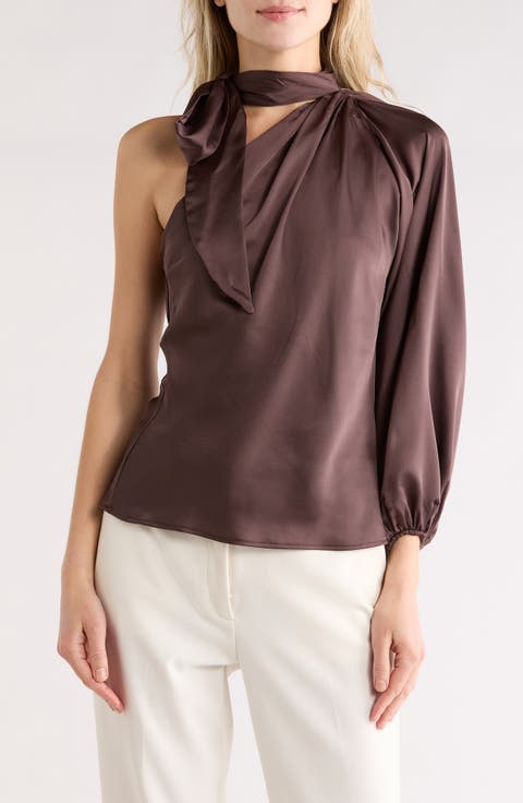 One-Shoulder Tie Top