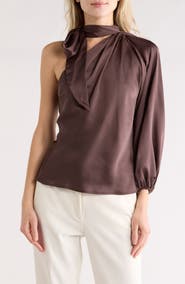 Renee C One-Shoulder Tie Top