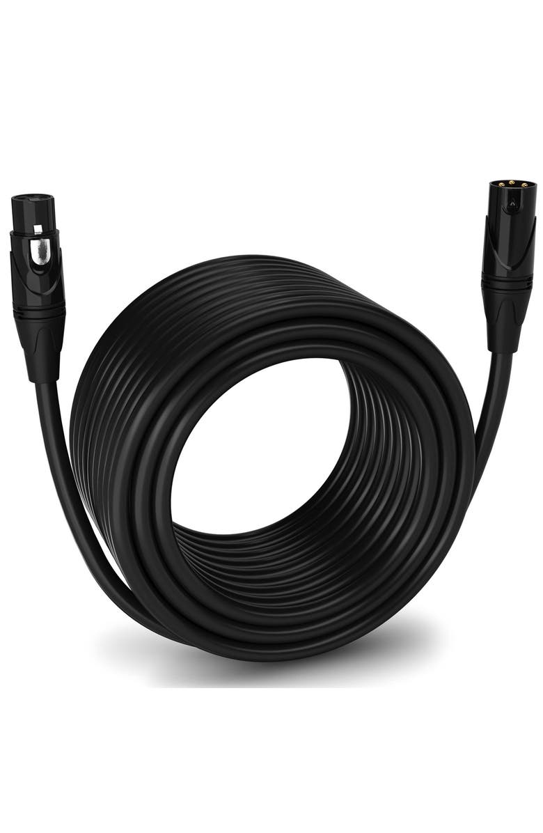 Lyxpro 100 ft Balanced XLR Cable, Male to Female, 3 Pin Microphone Cable, Main, color, Black