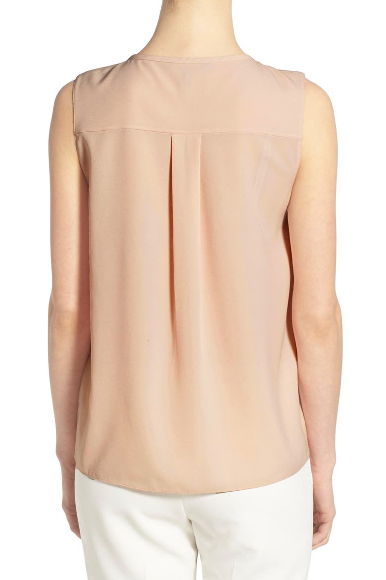 Pleat Keyhole Shell, Alternate, color, PETAL
