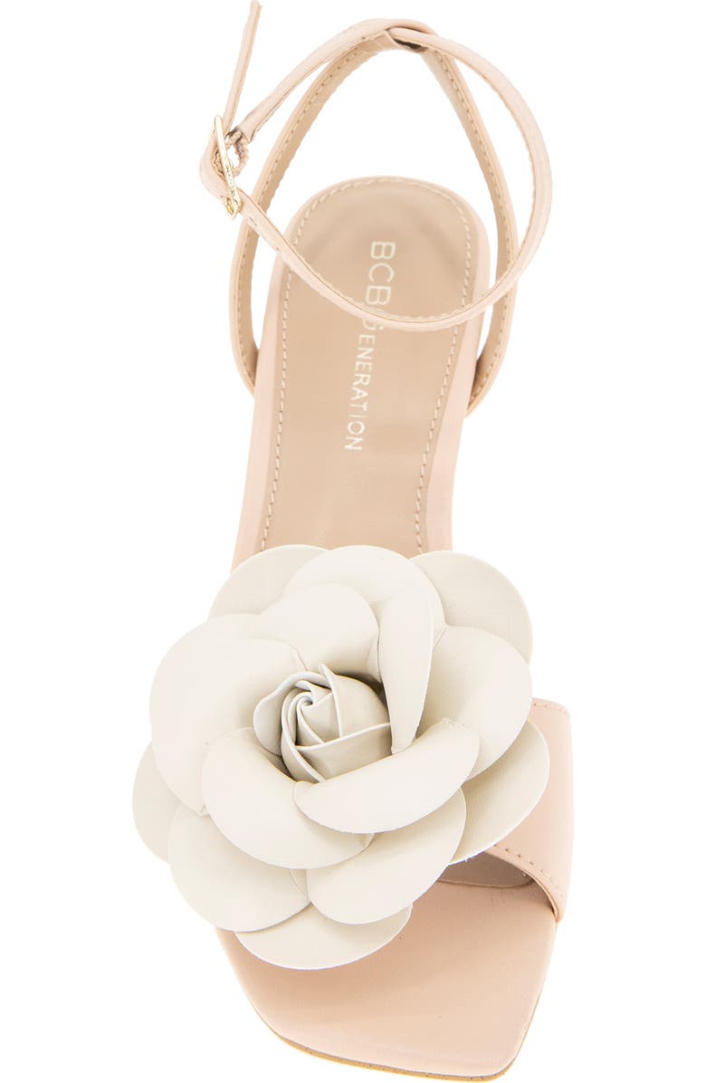 BCBGeneration Toori Rosette Sandal, Alternate, color, Frappe/ Bianca