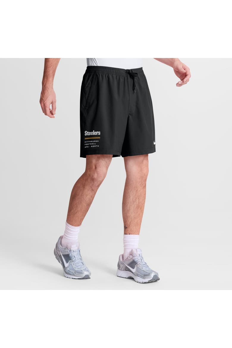 Men's Nike Black Pittsburgh Steelers Form Dri-FIT Shorts, Main, color, Black