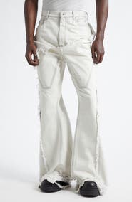 Rick Owens DRKSHDW Slivered Shredded Bootcut Jeans