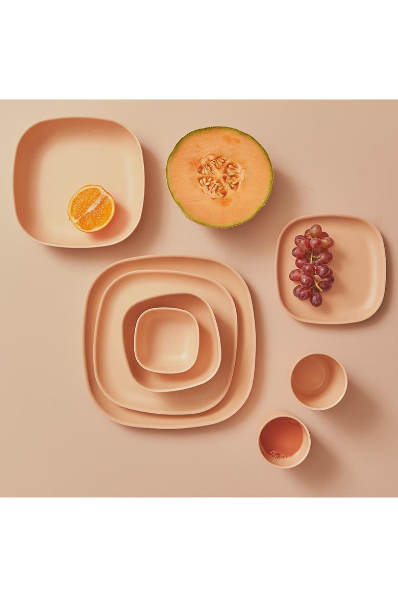 Square Medium Plate, Alternate, color, Blush