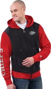 STARTER Men's Starter Black/Red Kansas City Chiefs Thursday Night Gridiron Full-Zip Hoodie