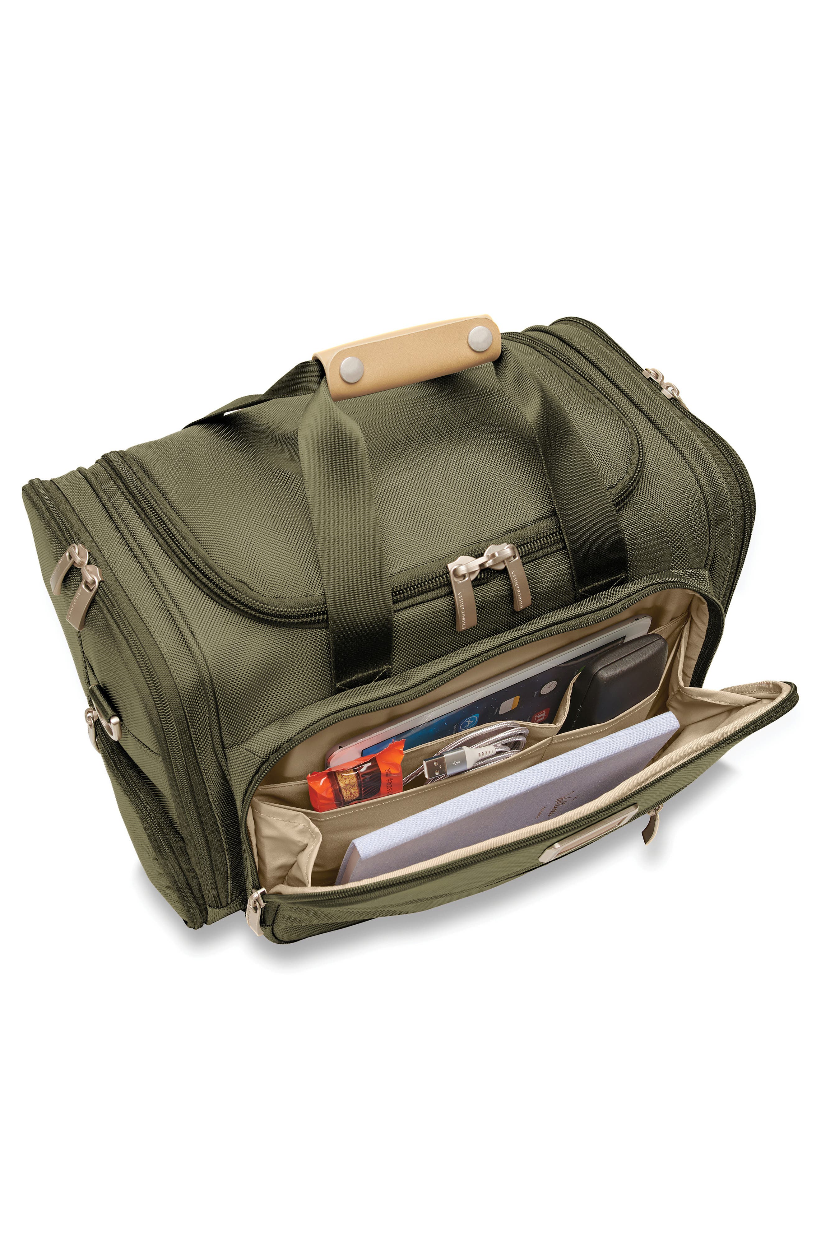 Briggs & Riley Baseline Underseat Duffle Bag, Alternate, color, Olive