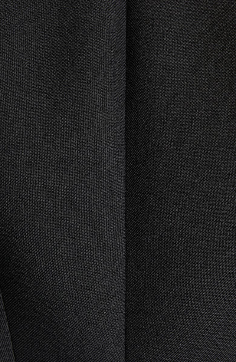 Valentino Garavani Ruffle Trim Cutout Long Sleeve Virgin Wool & Silk Minidress, Alternate, color,