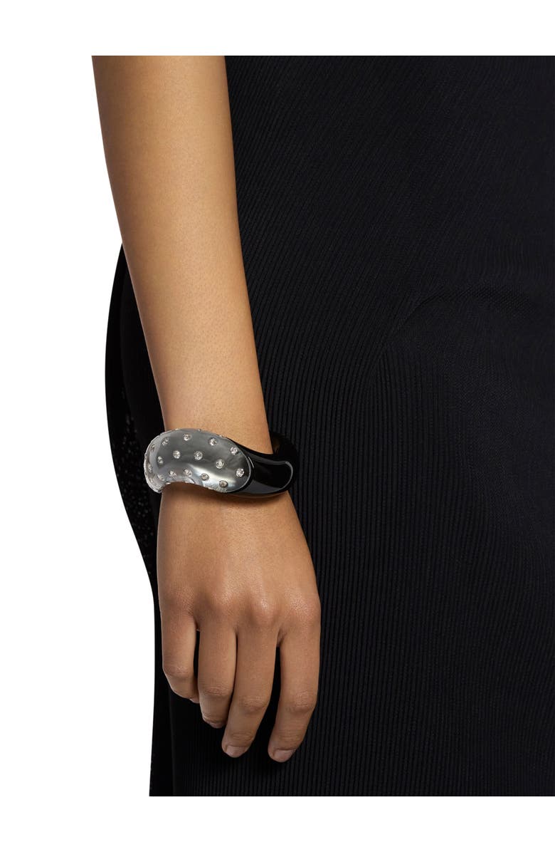 Lanvin Fargo Rhinestone Bracelet, Alternate, color, Black/Transparent