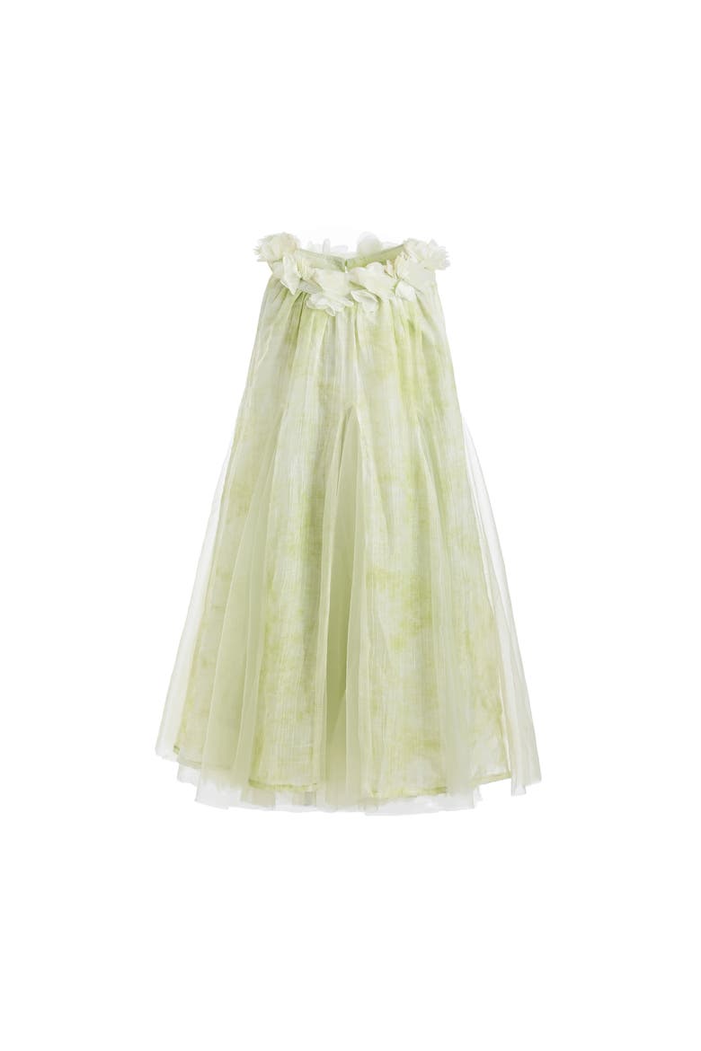 Solavie Floral Layered Dress, Main, color, Green